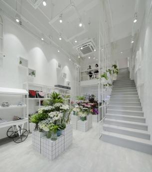 簡約現代花店裝修實景圖