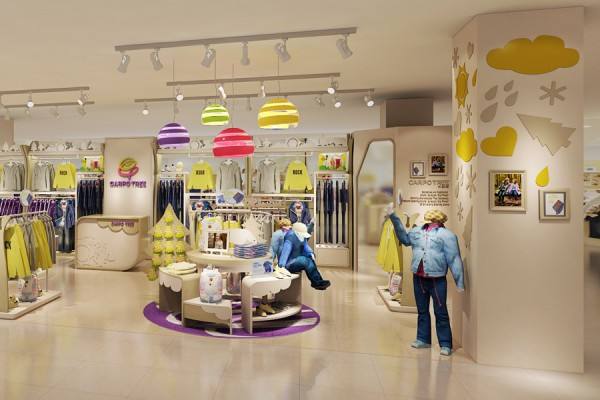 兒童服裝店這樣裝修，打造一個童話世界