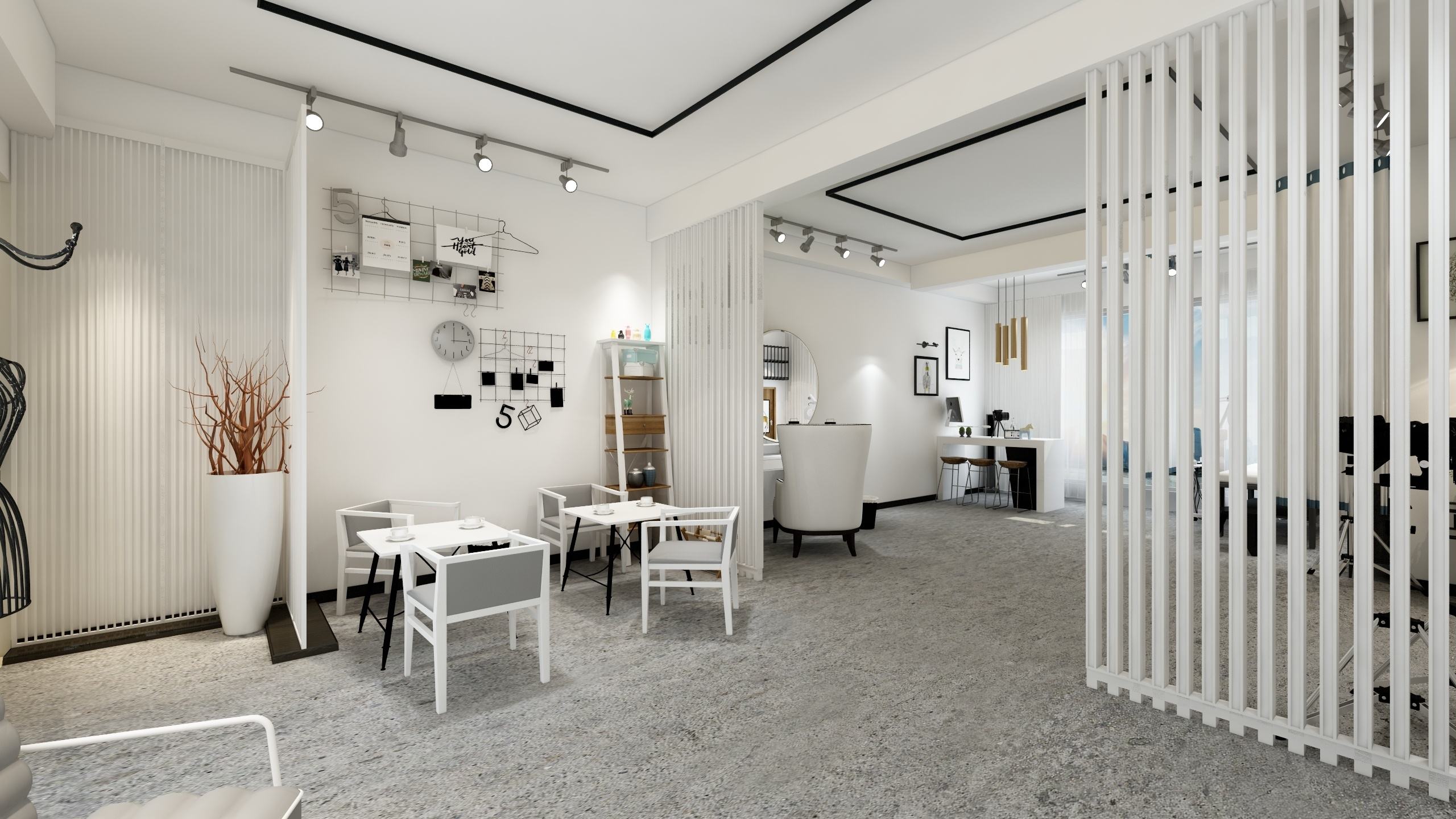 長沙美甲店裝修風格：簡約工業風格