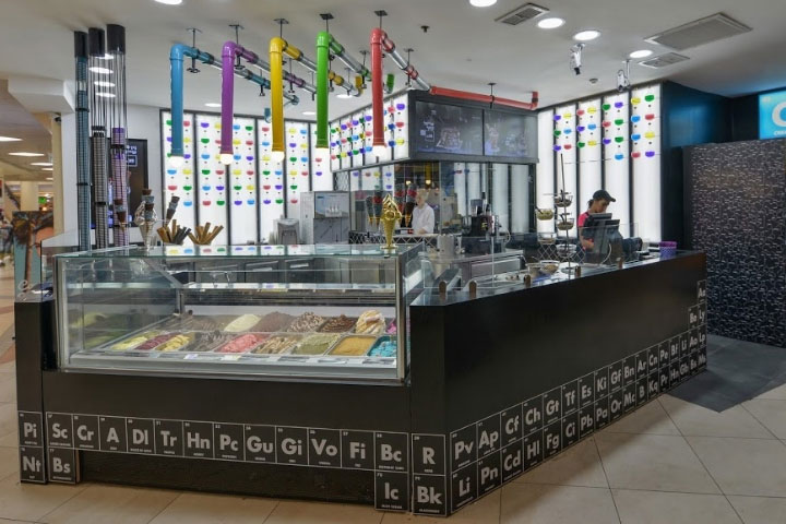 長沙冰淇淋店面裝修設計讓化學變得有趣！