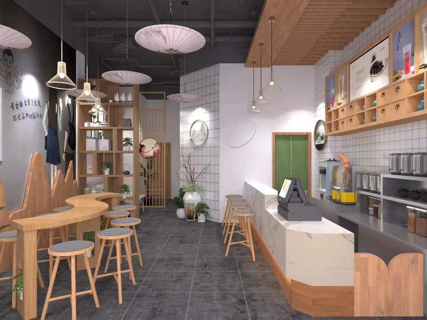 長沙一夢一江湖奶茶店裝修進行中