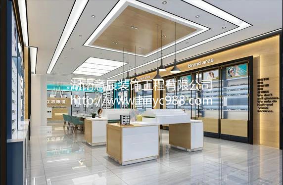 長沙眼鏡店裝修如何設計形象墻？大而氣魄