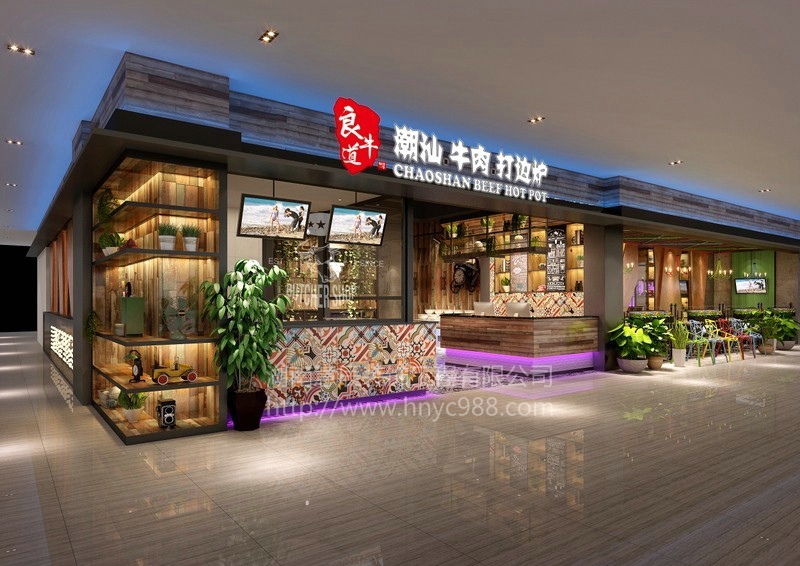 火鍋店門頭設計裝修