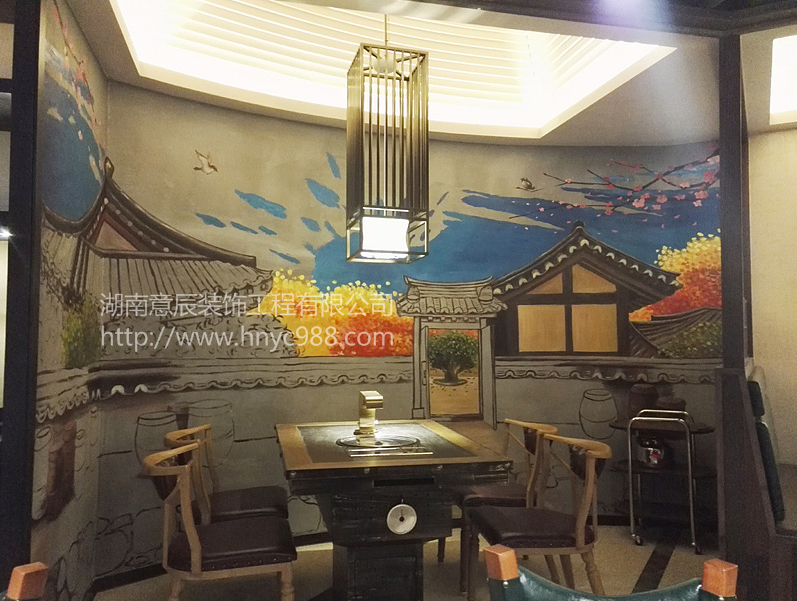 餐飲店墻畫設計