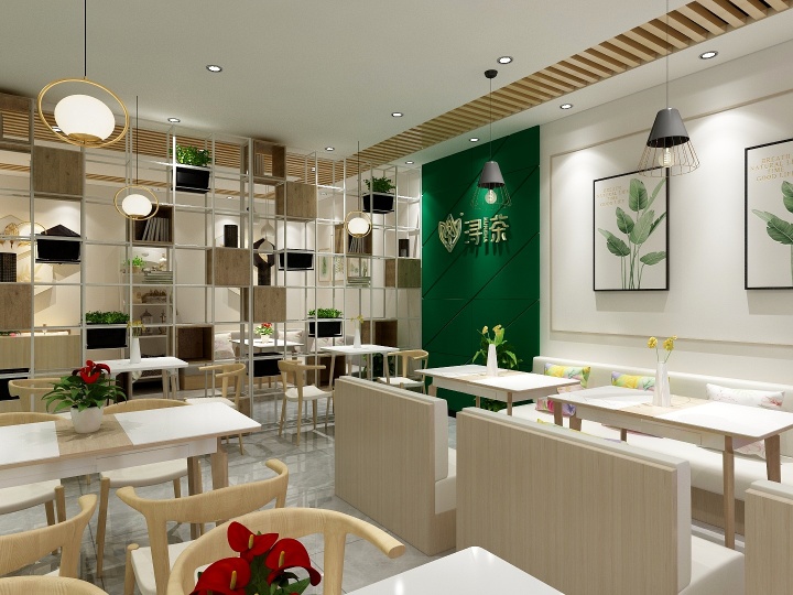 日式奶茶店內設計