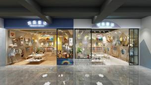 現代簡約180平童裝店裝修效果圖