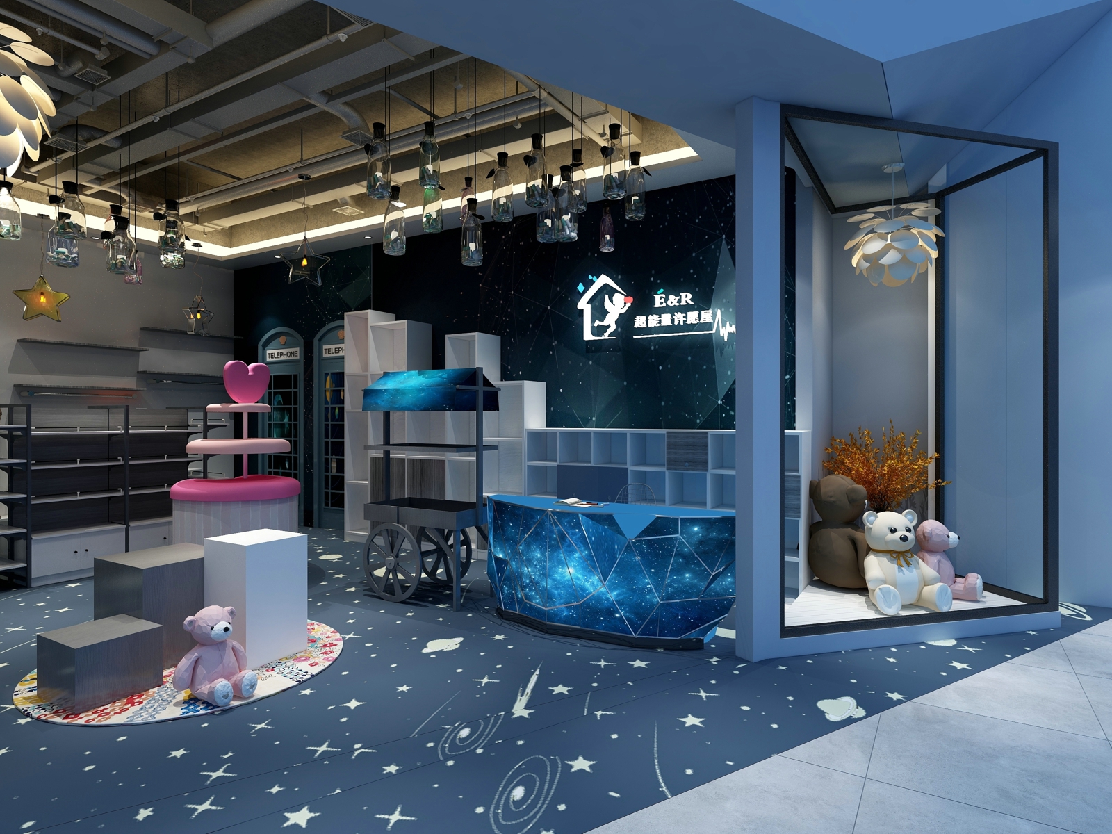現代簡約精品店效果圖