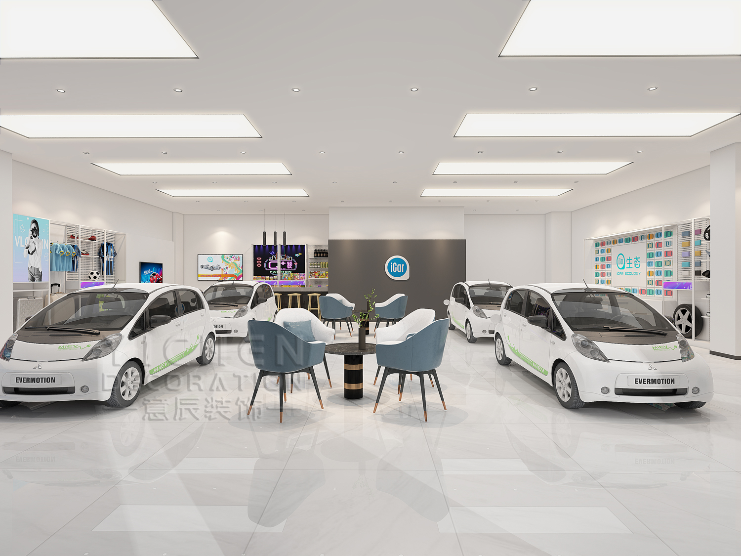 奇瑞新能源汽車展廳裝修