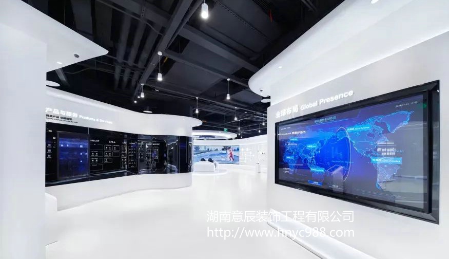 長沙科技展廳設計裝修，創造未來簡約時尚！