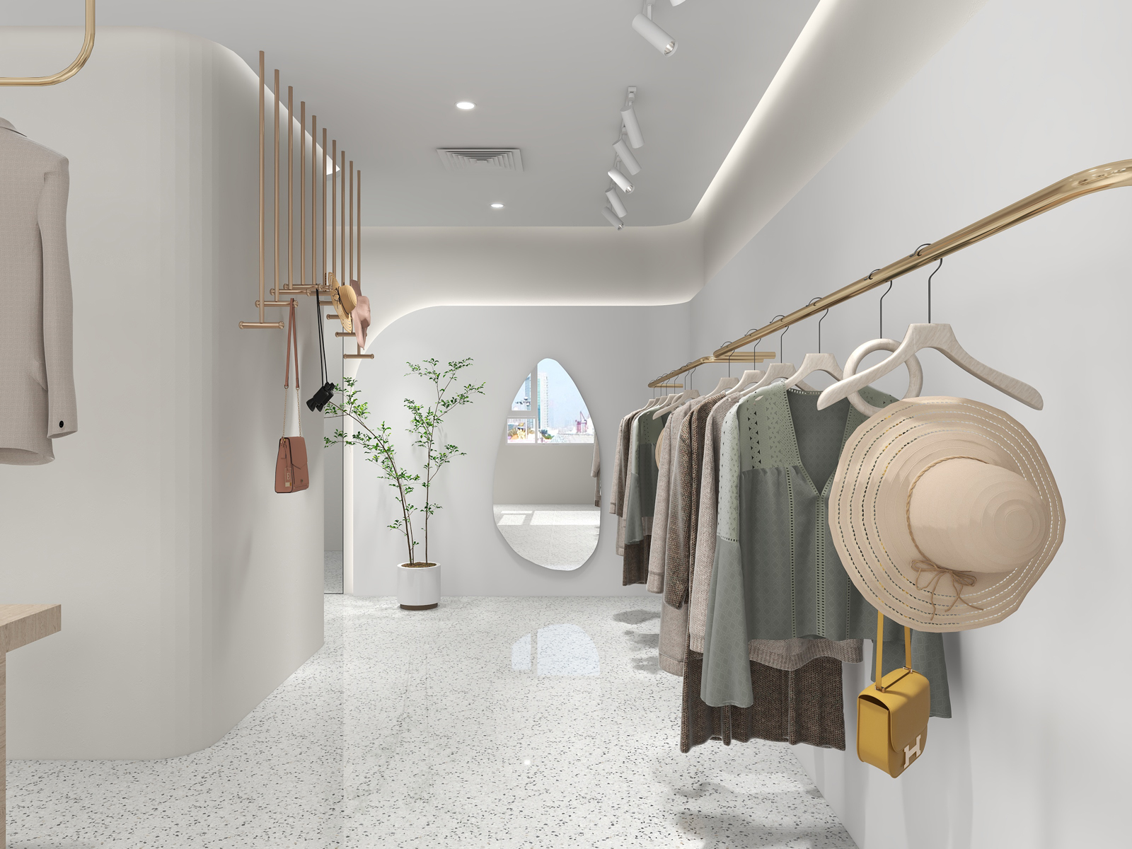 105現代簡約服裝店設計