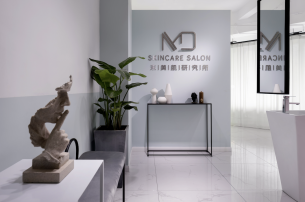120平極簡(jiǎn)風(fēng)美容店裝修設計