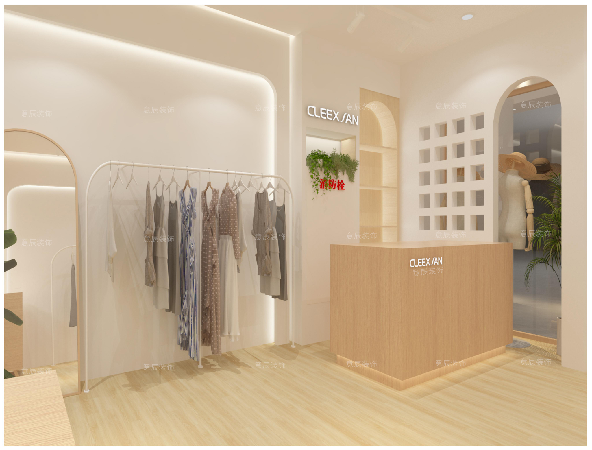 集嫻女裝店鋪裝修設計-前臺